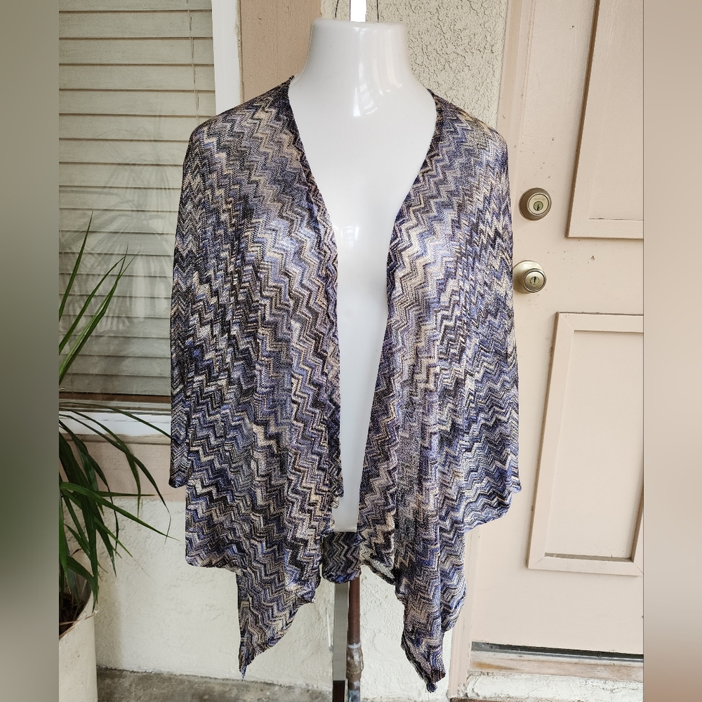 ONE SIZE ( XL )women STEVE MADDEN chevron tight knit kimono